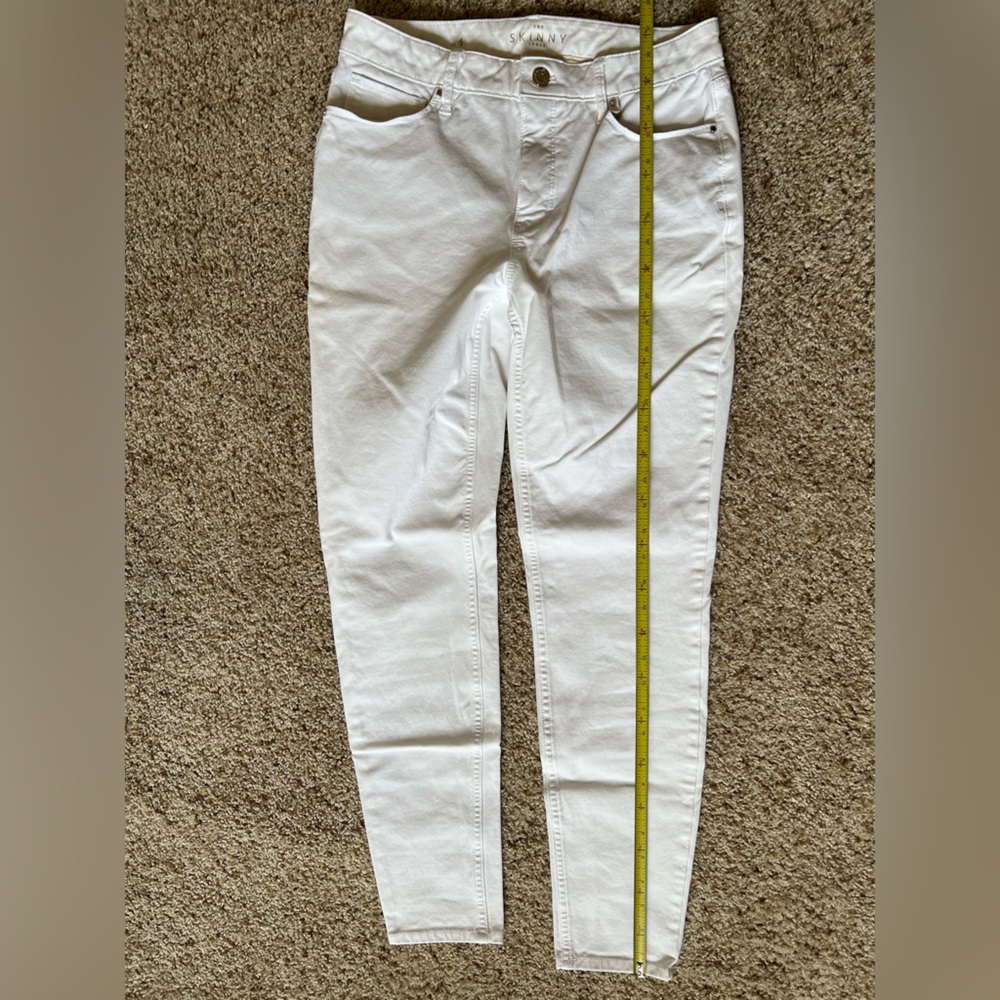 White House Black Market Skinny Ankle White Jeans